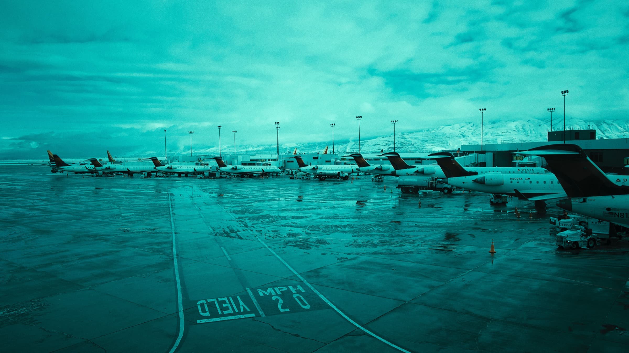 Aircraft on the apron